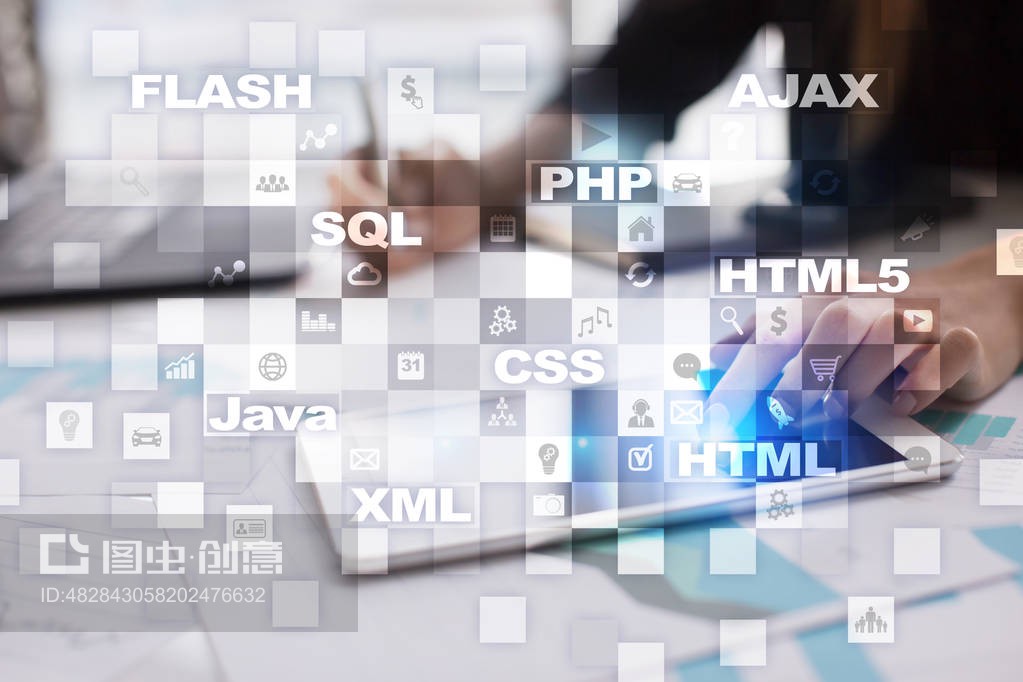 網絡開發。編程。互聯網和技術概念。Web development. Programming. Internet and technology concept.